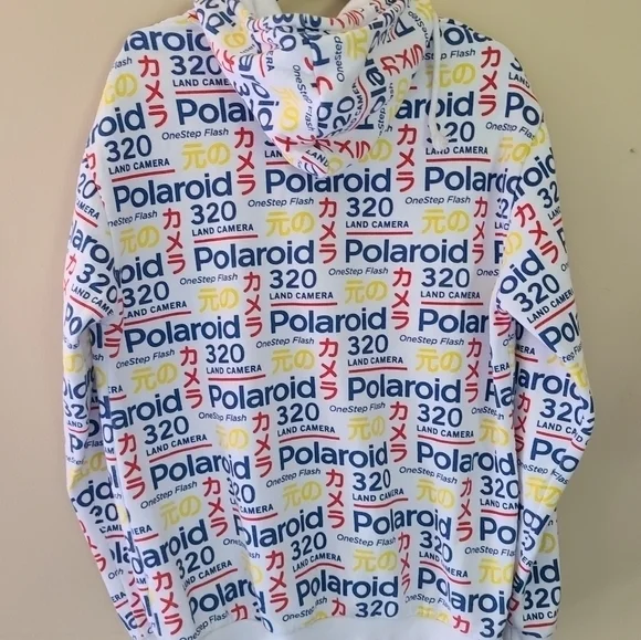 Polaroid White Hooded‎ Sweatshirt - Picture 4 of 5